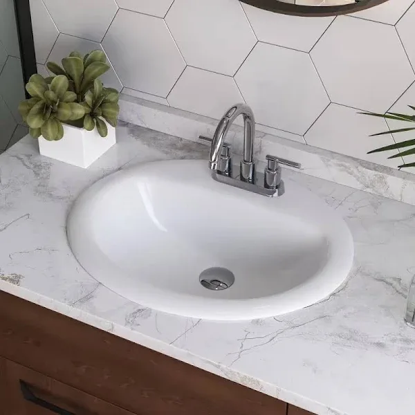 Drop-in bathroom sink