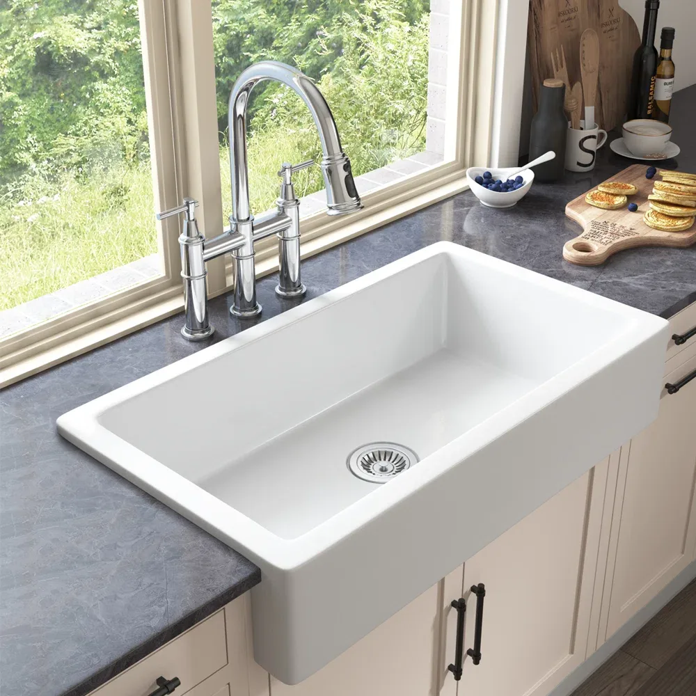 Drop-in farmhouse sink