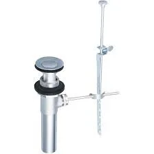Sink drain with pull rod